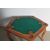 Antico Tavolo da gioco Art decò 1940 in olmo e panno verde. Diametro cm 112 Altezza cm 75 