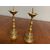 Coppia candelabri in bronzo Impero Primi 800 . Mis altezza cm 27 