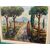 Antico dipinto viale alberato anni 40 olio su tela materico. Bellissimo . Mis 80 x 71 