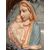 Madonna in ceramica anni 40 Toscana su base in vetro specchio