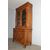 Antica Libreria Carlo X in noce 1830 Lombardia con intarsi e vetri soffiati. Mis 129 x 56 . H 242 