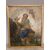 Antico grande dipinto Liberty art nouveau 1930 “ Contadina e Putti “  dipinto a pastello cm 86 x 69 in cornice coeva .