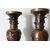 Coppia di grandi vasi  Bronzo Giapponesi Fine 800 periodo MeiJi . Altezza cm 45