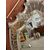 Importante Specchiera Vintage art decò 1950 . vetro bianco e riflessi oro. Stupendo Mis 130 x 68  
