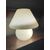 Lampada fungo di Murano anni 70 in vetro color crema lavorazione a strisce . Altezza cm 36