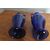 Antica coppia di vasi  Anfora Murano blu cobalto Liberty 1930 Altezza cm 36 – 34 