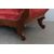 Antico divano Luigi Filippo 1850  noce  elegante. Velluto rosso . Mis L 193 x 68 