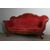 Antico divano Luigi Filippo 1850  noce  elegante. Velluto rosso . Mis L 193 x 68 