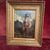 Antico dipinto olio personaggio mendicante epoca XIX sec . Mis 45 x 37 in cornice dorata .