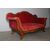 Antico divano Luigi Filippo 1850  noce  elegante. Velluto rosso . Mis L 193 x 68 