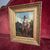 Antico dipinto olio personaggio mendicante epoca XIX sec . Mis 45 x 37 in cornice dorata .