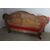 Antico divano Luigi Filippo 1850  noce  elegante. Velluto rosso . Mis L 193 x 68 