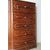 Antico settimino /cassettiera L. Filippo in mogano e piuma epoca XIX sec . Mis 92 x 43 H138 