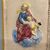 Antica targa devozionale Emiliana  XIX SEC placca maiolica Vergine e Gesù . Policroma mis 27 x 19 