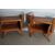 Antica Coppia comodini 1945 art deco noce. Milano . Top in vetro . Mis 70 x 33 x h 62 