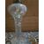 Antica lampada petrolio in vetro,  epoca primi '900. Mis. h 46, l 11, p 11 cm