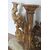 Antico candelabro candeliere in legno dorato a mecca XVIII sec. A due luci . Mis 66 x  altezza cm 42  