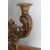 Antico candelabro candeliere in legno dorato a mecca XVIII sec. A due luci . Mis 66 x  altezza cm 42  