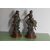 Coppia di sculture Auguste Moreau fine 800 in antimonio Patinato pescatore e Contadina . Mis h 46 