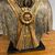 Antico grande busto scultura  San Nicola XVII sec argento e doratura a mecca . Mis 102 x 53 . Prof cm 25 