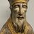 Antico grande busto scultura  San Nicola XVII sec argento e doratura a mecca . Mis 102 x 53 . Prof cm 25 