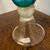 Vaso in vetro Murano color Turchese e oro . firmato inciso Murrina . Altezza cm 36 