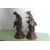 Coppia di sculture Auguste Moreau fine 800 in antimonio Patinato pescatore e Contadina . Mis h 46 