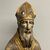 Antico grande busto scultura  San Nicola XVII sec argento e doratura a mecca . Mis 102 x 53 . Prof cm 25 