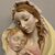Antica maiolica policroma Vergine e bambino anni 50  Toscana dolcissima . Mis 40 x 29 