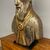 Antico grande busto scultura  San Nicola XVII sec argento e doratura a mecca . Mis 102 x 53 . Prof cm 25 