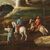 Dipinto Paesaggio con Cavalieri e Rovine