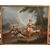Olio su tela francese del 1700 coppia di personaggi innamorati
