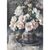 QUADRI ANTICHI, NATURA MORTA CON FIORI DI ROSE, OLIO SU TELA, ART DECO, XX SECOLO. (QF614)