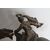 Antico Bronzo Bersagliere a cavallo epoca fine 800   . mis h cm 32 L 36 