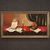 Italian painting still life with musical instruments from the 20th century