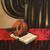 Italian painting still life with musical instruments from the 20th century