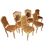 Salotto Francese Stile Luigi XV dorato Foglia Oro 2 poltrone e 4 sedie