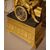 Orologio francese stile Impero del 1800 parigina in bronzo dorato al mercurio Scena di coppia dama con nobiluomo 