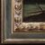 Antique painting landscape with characters from 18th century