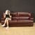 Large leather Italian sofa