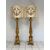 Coppia di candelieri lignei in foglia oro . Primo impero inizio 800. 170 cm