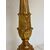 Coppia di candelieri lignei in foglia oro . Primo impero inizio 800. 170 cm