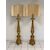 Coppia di candelieri lignei in foglia oro . Primo impero inizio 800. 170 cm