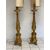 Coppia di candelieri lignei in foglia oro . Primo impero inizio 800. 170 cm