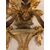 Coppia di appliques in legno dorato e laccato