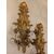 Coppia di appliques in legno dorato e laccato