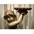 Scultura lignea argentata raffigurante un putto.