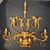 Grande applique in legno dorato intagliato