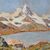 QUADRI PAESAGGI DI MONTAGNA, MONTE CERVINO, ALPI INNEVATE, OLIO SU CARTONE, XX. (QP621)