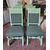Sei Sedie antiche in verde veneziano Stile settecento restaurate